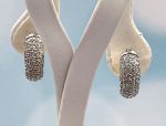 OTC International (TAG-LD4010E) 14K Pavé Diamond Reversible Hoop Earrings*Reg.$2200