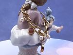 TAGLIAMONTE Designs (1936) 925SS/YGP Venetian Cameo Charm Bracelet*Reg.$325