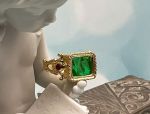 TAGLIAMONTE (1973) 925SS/YGP Venetian Intaglio Ring *Rubies *Eagle*Reg.$200