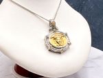 TAGLIAMONTE Designs (1755) 925SS/ 18K Cameo Necklace *Medusa*Reg.$650*