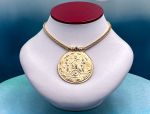 TAGLIAMONTE Designs (1698) 925SS /YGP Cameo Statement Necklace *Zeus, Mars, Mercury* Reg.$500