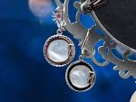 TAGLIAMONTE Designs (AVD1931) 925SS Cameo Earrings*Moonface* Reg.$200