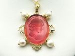 TAGLIAMONTE Designs (1806) 925SS /YGP Venetian Pendant *Ceres*