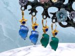 TAGLIAMONTE Designs (1334-1337) 925SS / YGP Venetian Cameo Earrings*Sea Life Collection* Reg.$160