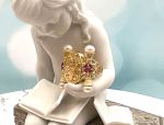 TAGLIAMONTE Designs (ORO-161)18K Cameo Ring w/ Rubies, Pearls*Reg.$2200