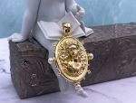 TAGLIAMONTE Designs (1465) 925SS/YGP Cameo Pendant *Flora*Reg.$690