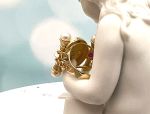 TAGLIAMONTE Designs (ORO-161)18K Cameo Ring w/ Rubies, Pearls*Reg.$2200