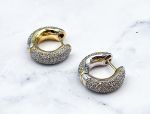 OTC International (TAG-LD4010E) 14K Pavé Diamond Reversible Hoop Earrings*Reg.$2200