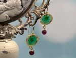 TAGLIAMONTE Designs (LD3544E) 925SS/YGP Venetian Cameo Earrings *Rose*Reg.$200