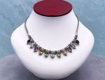 SAMUEL B *BJC* (58006N) 925SS  Multi-Gemstone Statement Necklace *Reg.$549*