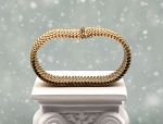 (TAG-LD4012B) 14K Riso Style Braided Bracelet *41.2 Grams*Reg.$4000