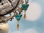 TAGLIAMONTE Designs (2124E) 925SS/YGP Venetian Cameo Earrings*Medusa*Reg.$250