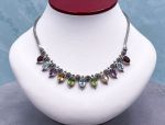 SAMUEL B *BJC* (58006N) 925SS  Multi-Gemstone Statement Necklace *Reg.$549*