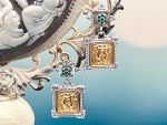 TAGLIAMONTE Designs (SH155-Ch) 925SS, 18K Cameo Earrings*Psyche/Amore*Reg.$325