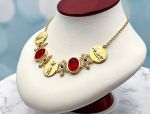 TAGLIAMONTE Design(2120N) 925 SS/YGP Venetian Cameo Necklace *Rubies*Ceres*Reg.$500