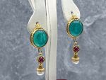 TAGLIAMONTE Designs (RS2198E) 925SS/YGP Venetian Intaglio Earrings *Busy Bee*Reg.$280