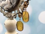 TAGLIAMONTE Designs (1937) 925SS/YGP Venetian Cameo Earrings*Reg.$210