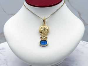 TAGLIAMONTE Designs (2337P) 925SS/YGP Venetian Cameo Pendant*Reg.$185