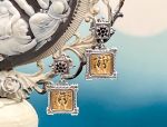 TAGLIAMONTE Designs (SH155-Blk.Spinel) 925SS, 18K Cameo Earrings*Psyche/Amore*Reg.$325