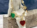 TAGLIAMONTE Designs (2025B) 9225SS/YGP Venetian Charm Cameo Bracelet *Hearts*Reg.$425