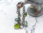 TAGLIAMONTE Designs (2138B) 925SS/Rhod Venetian Intaglio Charm Bracelet*Reg.$300