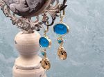 TAGLIAMONTE Designs (2326EB) 925SS/YGP Magnesite Cameo Double Drop Earrings*Reg.$200