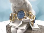 TAGLIAMONTE Design(1932) 925 SS/ YGP Venetian Cameo Bracelet *Pearls, Rubies*Reg.$475