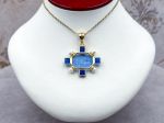TAGLIAMONTE Designs (2267P) 925SS/YGP Venetian Cameo Pendant *Androclus,Lion *Reg.$280