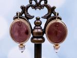 TAGLIAMONTE DESIGNS (1787) 925SS/ YGP Venetian Cameo Earrings *Maened*Reg.$250