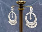 TAG-LD4006E 18K White Gold Diamond Gemstone Earrings *Reg.$2200