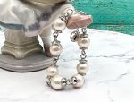 TAGLIAMONTE Designs (1481-White) 925SS/Rhod. XL Fresh Water Cultured Pearl Bracelet* La Principessa*Reg.$500