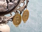 TAGLIAMONTE Designs (1660) 18K Cameo Earrings w/ Diamonds*Terpsichore*Reg.$1600