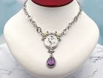 TAGLIAMONTE Designs (2030N) 925SS, 18K. Cameo Necklace *3 Graces*Reg.$450