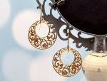 LD4014E ~ 925SS/YGP Multi-Gem Filigree Earrings*Reg.$250