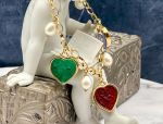 TAGLIAMONTE Designs (2025B) 9225SS/YGP Venetian Charm Cameo Bracelet *Hearts*Reg.$425