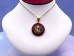 TAGLIAMONTE Designs (1923-N) 925SS/YGP Micromosaic Pendant*Miosotis*Reg.$250