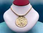 TAGLIAMONTE Designs (1698) 925SS /YGP Cameo Statement Necklace *Zeus, Mars, Mercury* Reg.$500