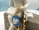 TAGLIAMONTE Designs (2110B) 925SS/YGP Porcelain Cameo Bracelet*Bl.Topaz*3Graces*Reg.$600