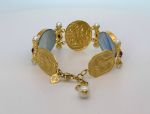 TAGLIAMONTE Designs (ORO-120) 18K Venetian Cameo Bracelet with *Rubies + Pearls* Reg.$4500