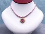 Arts Elegance (1118A) 14K Yellow Gold Pink Topaz Heart Pendant *The Maria Pearl Heavenly Heart*