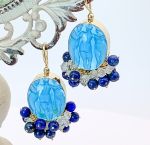 TAGLIAMONTE Designs (1273) 925SS/YGP Cameo Earrings *3 Graces*