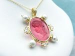 TAGLIAMONTE Designs (1806) 925SS /YGP Venetian Pendant *Ceres*