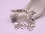 925 Sterling Silver "Heart" Charm Bracelet (926)