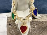 TAGLIAMONTE Designs (2025B) 9225SS/YGP Venetian Charm Cameo Bracelet *Hearts*Reg.$425