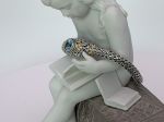 SAMUEL B *BJC* (57306B.BT) 925SS/18K Braided Tulang Naga Bracelet *Blue Topaz*