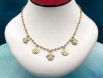 TAGLIAMONTE Designs (SH344-Cit) 925SS/YGP Cameo Necklace*Citrine*Medusa*Reg.$300