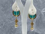 TAGLIAMONTE Designs (RS2198E) 925SS/YGP Venetian Intaglio Earrings *Busy Bee*Reg.$280