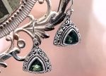 SAMUEL B *BJC* (59559E.EMT) 925SS/18K Emerald Topaz Earrings *Reg.$250*