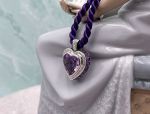 Chuck Clemency Designs (1116) 14K White Gold Amethyst and Diamond Heart Pendant *Gorgeous*Reg.$1500