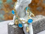 TAGLIAMONTE Designs (2367B) 925SS/YGP Magnesite Cameo Charm Bracelet*Chimera*Reg.$375